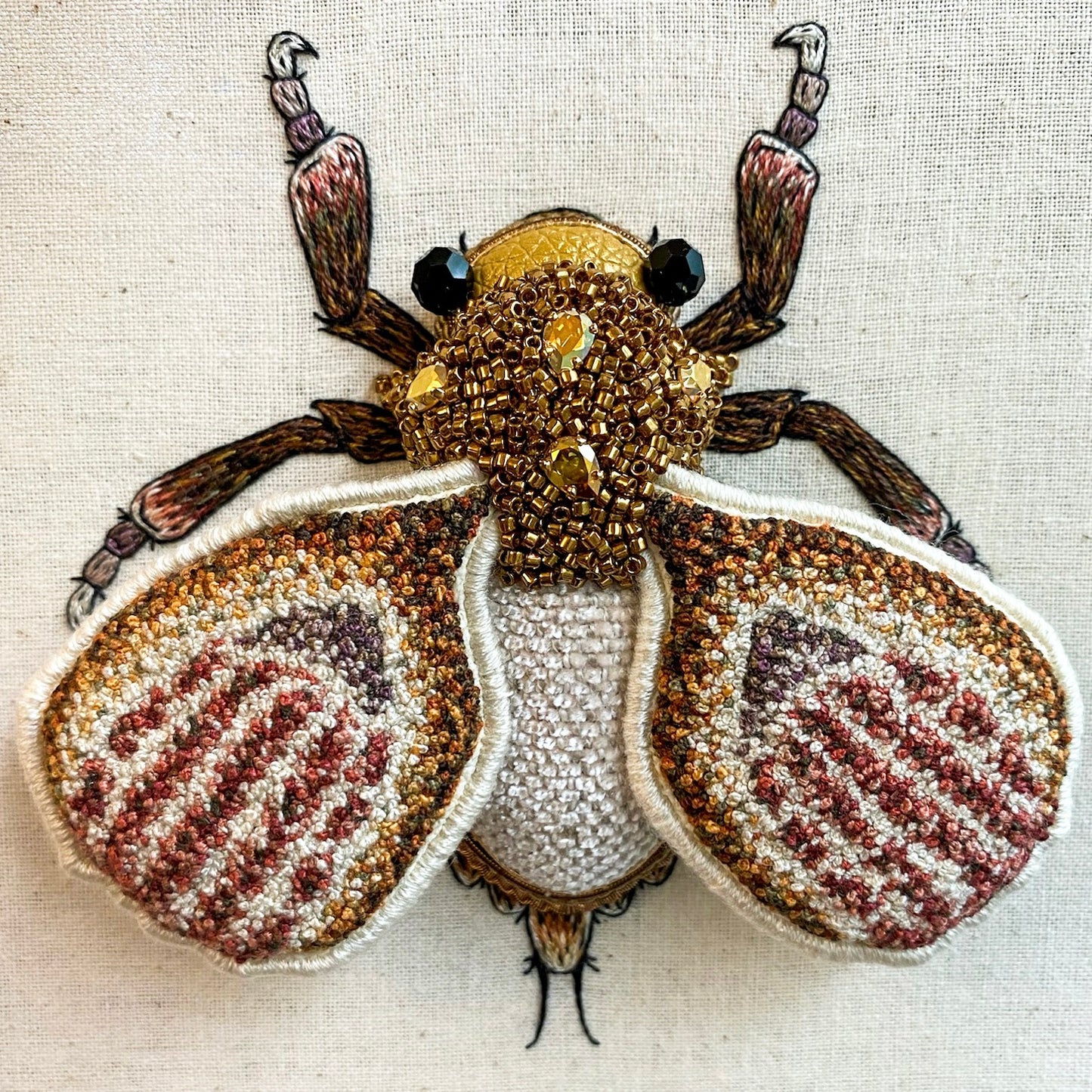 Newborn Greenfaced Gumhopper Embroidered Artwork