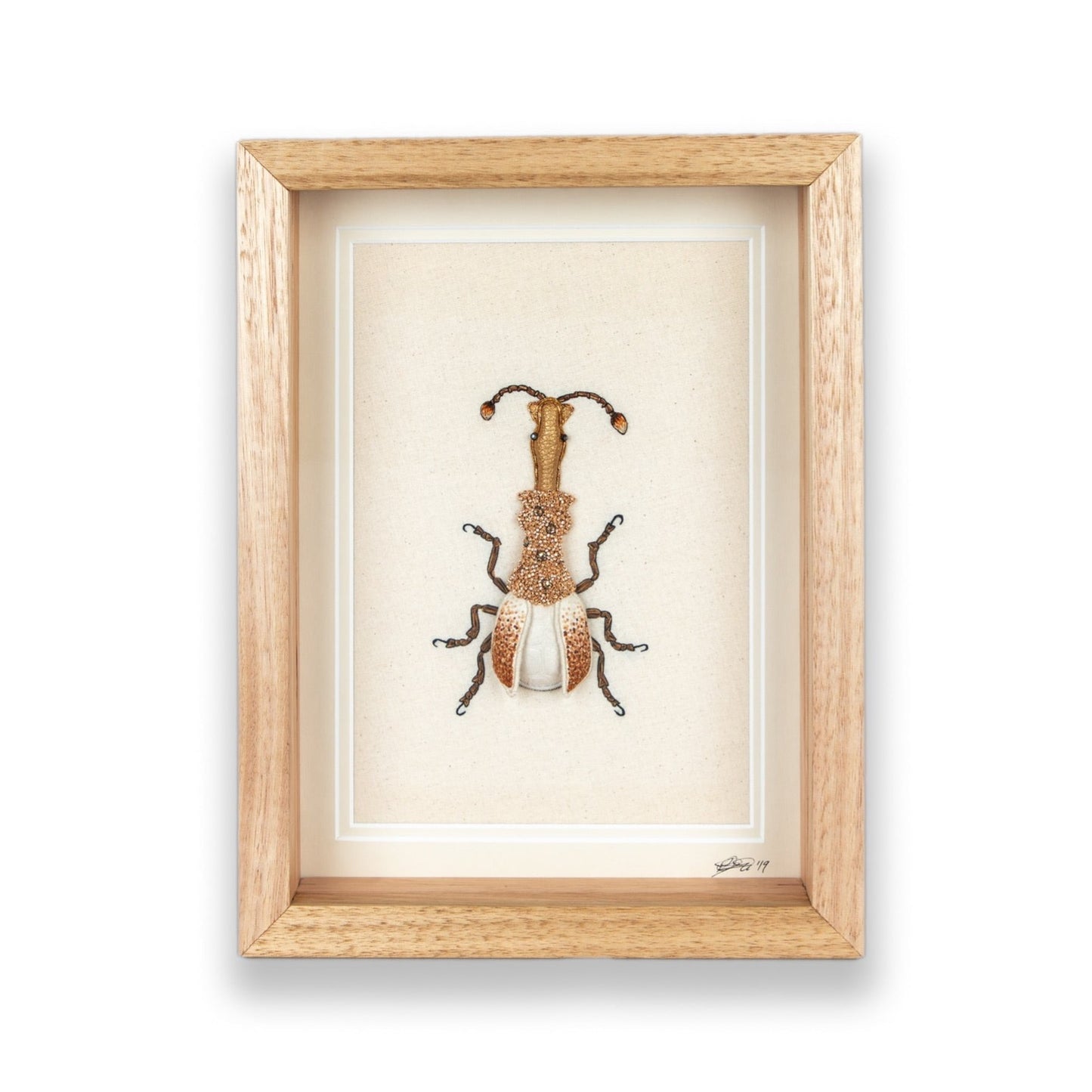Giraffe-Necked Weevil Embroidered Insect