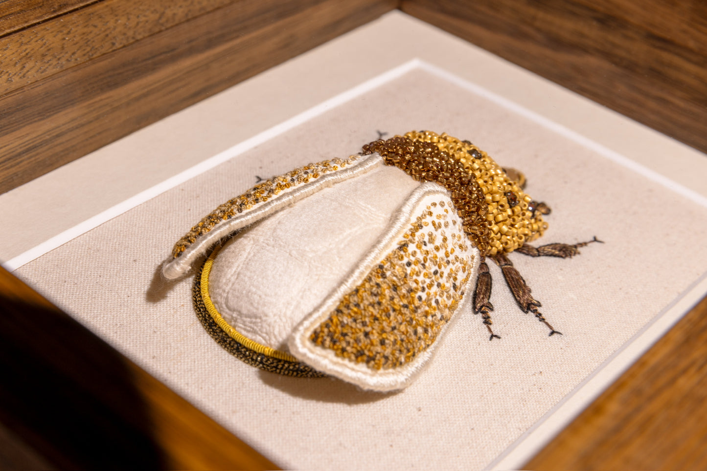 Ox Beetle Embroidered Insect
