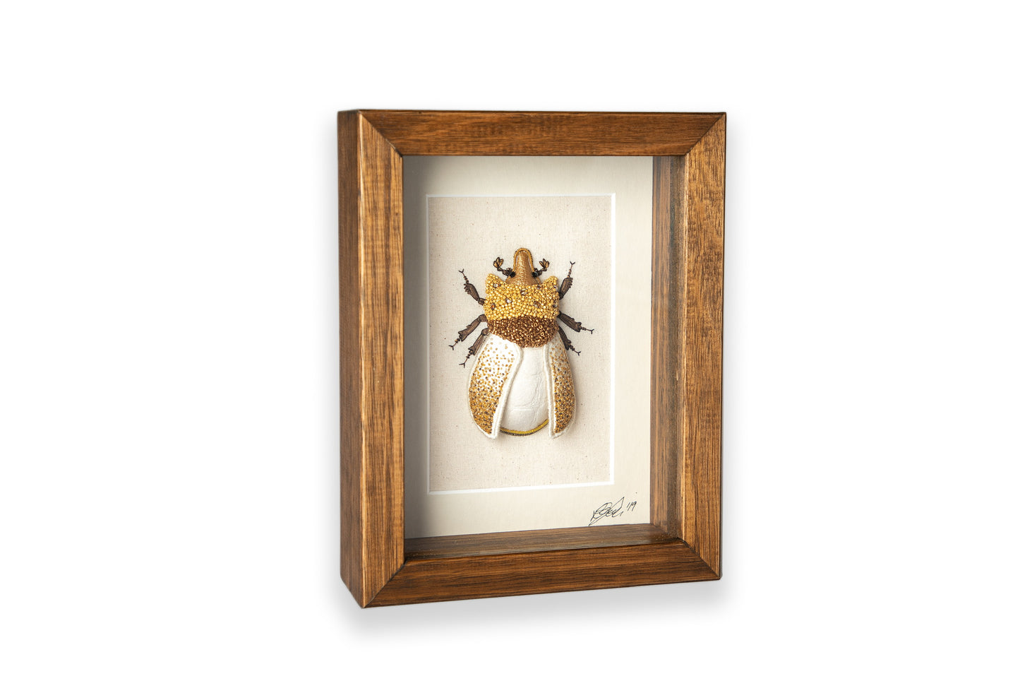 Ox Beetle Embroidered Insect