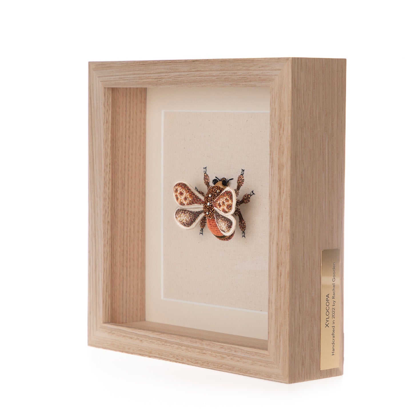 Carpenter Bee Embroidered Artwork