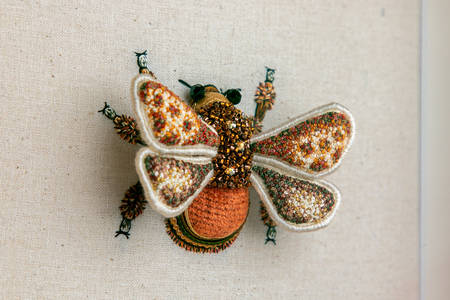 Carpenter Bee Embroidered Artwork