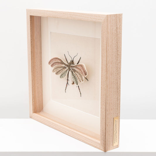 Angel Plume Moth Embroidered Artwork