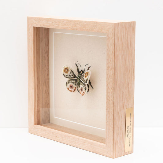 Peacock Butterfly Embroidered Artwork