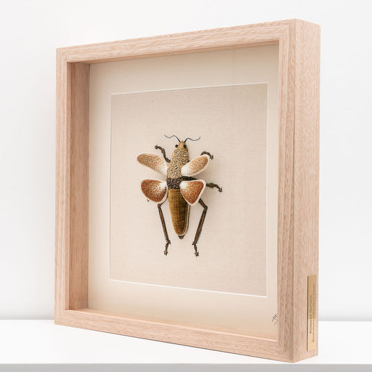 Grasshopper Embroidered Artwork