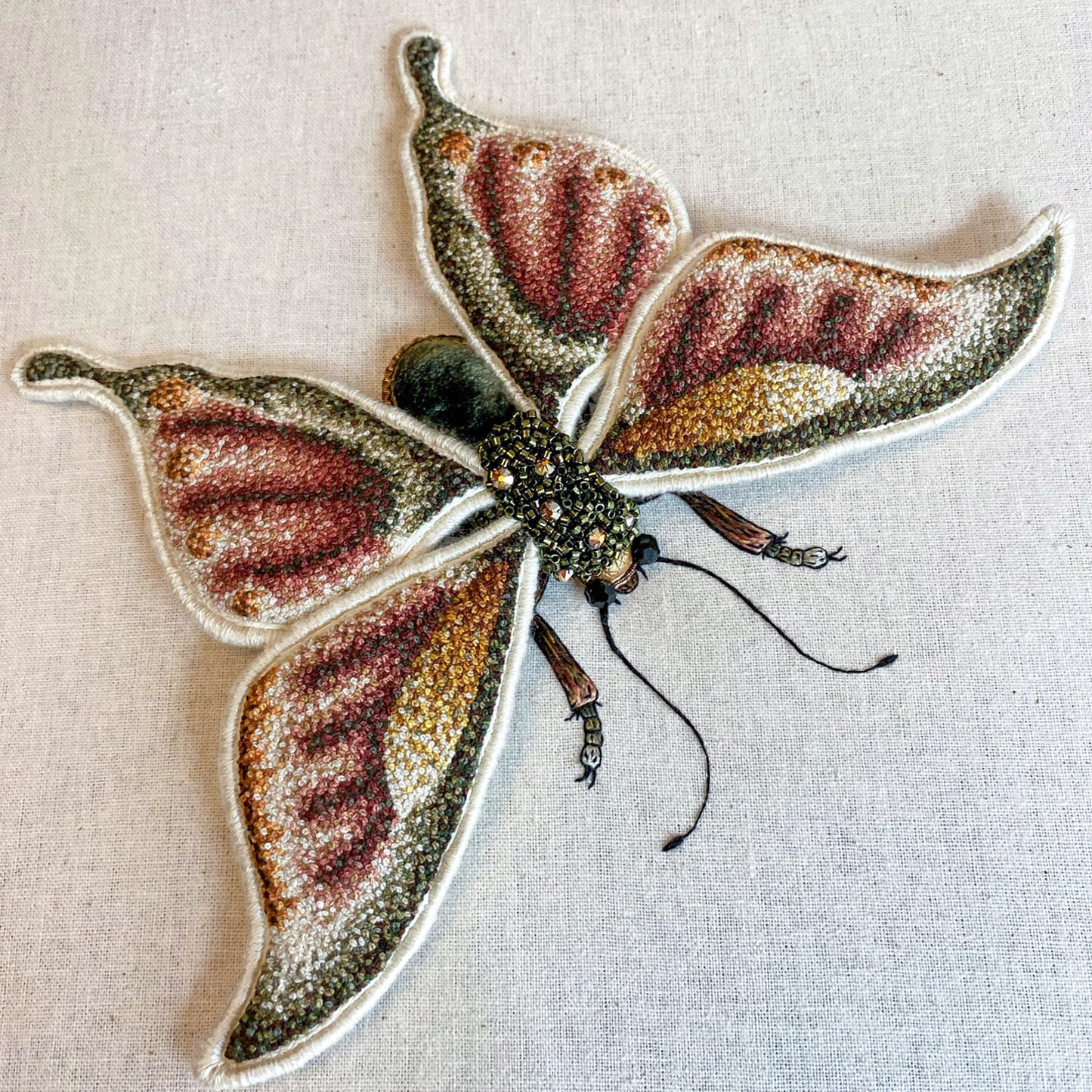 Swallowtail Butterfly Embroidered Artwork