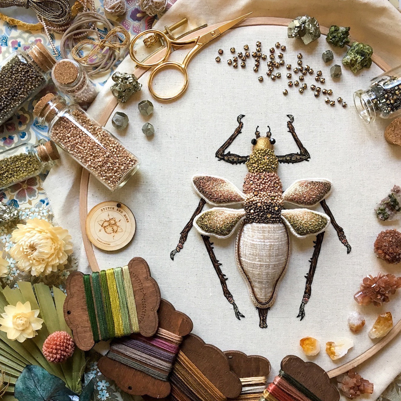 Jungle Nymph Embroidered Artwork