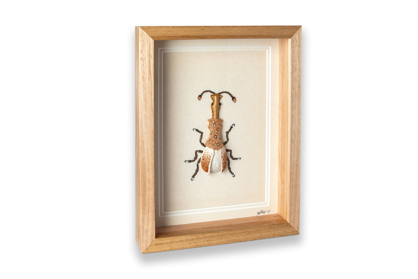 Giraffe-Necked Weevil Embroidered Insect