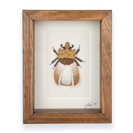 Ox Beetle Embroidered Insect