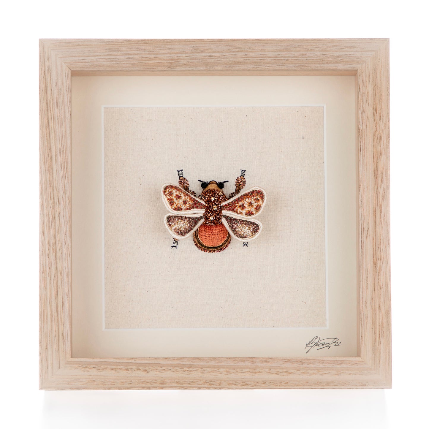 Carpenter Bee Embroidered Artwork