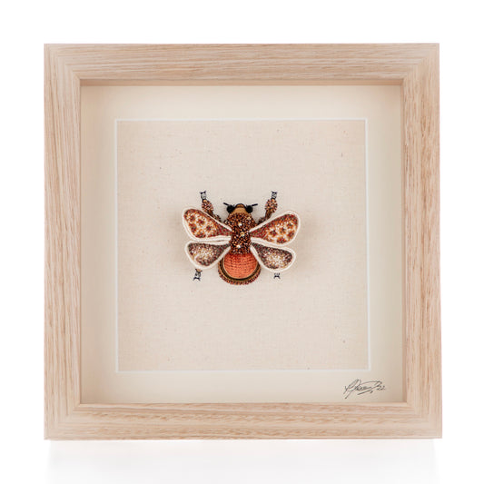 Carpenter Bee Embroidered Artwork
